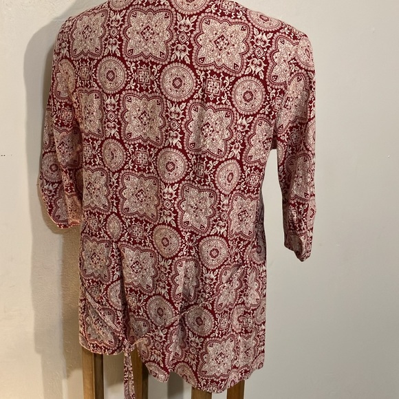 🌈 Motherhood 100% cotton top with surplice neck Large - Picture 3 of 5